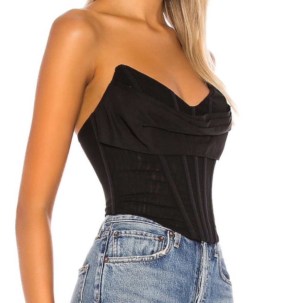 NBD Hailee Bustier Top Black XS